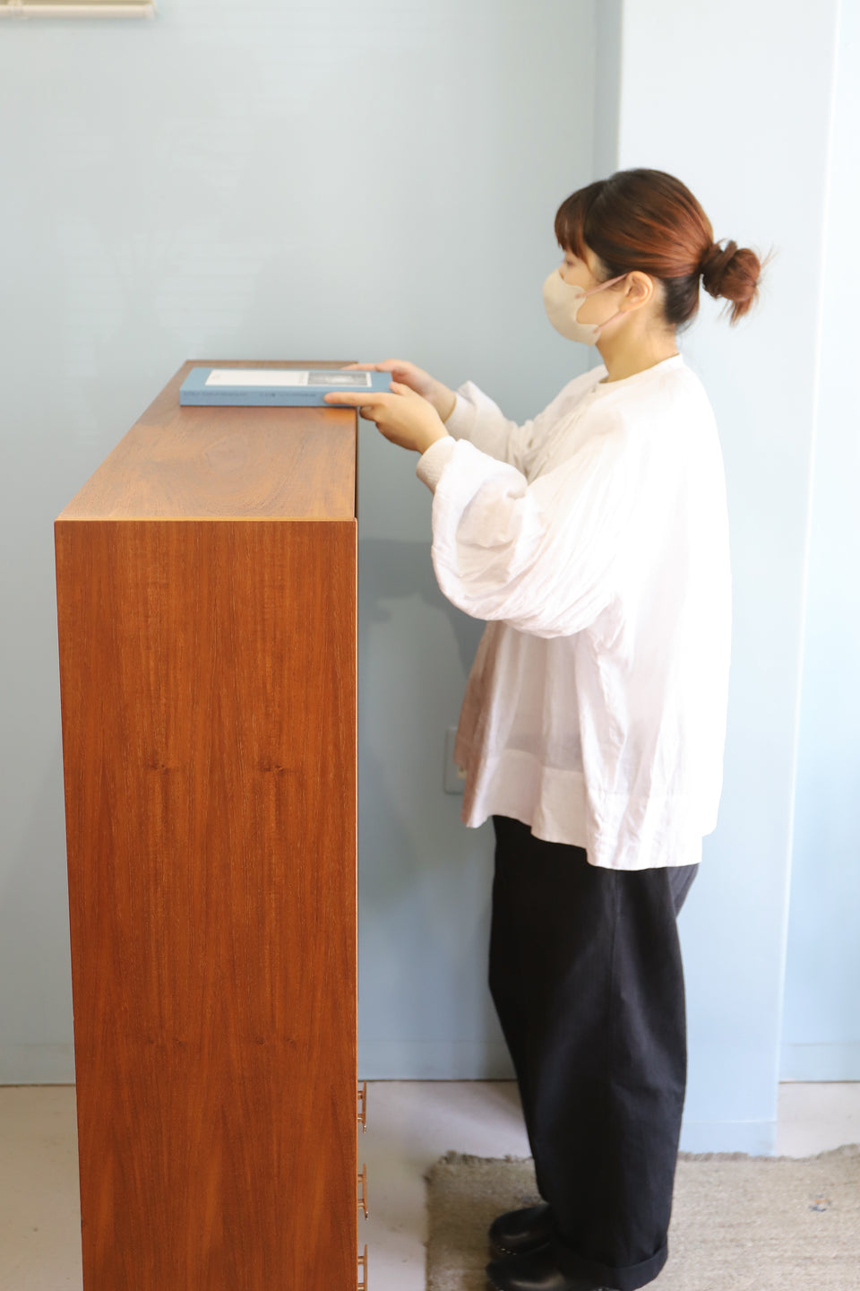 デンマークヴィンテージ ブックケース シェルフ 本棚 引き出し 北欧