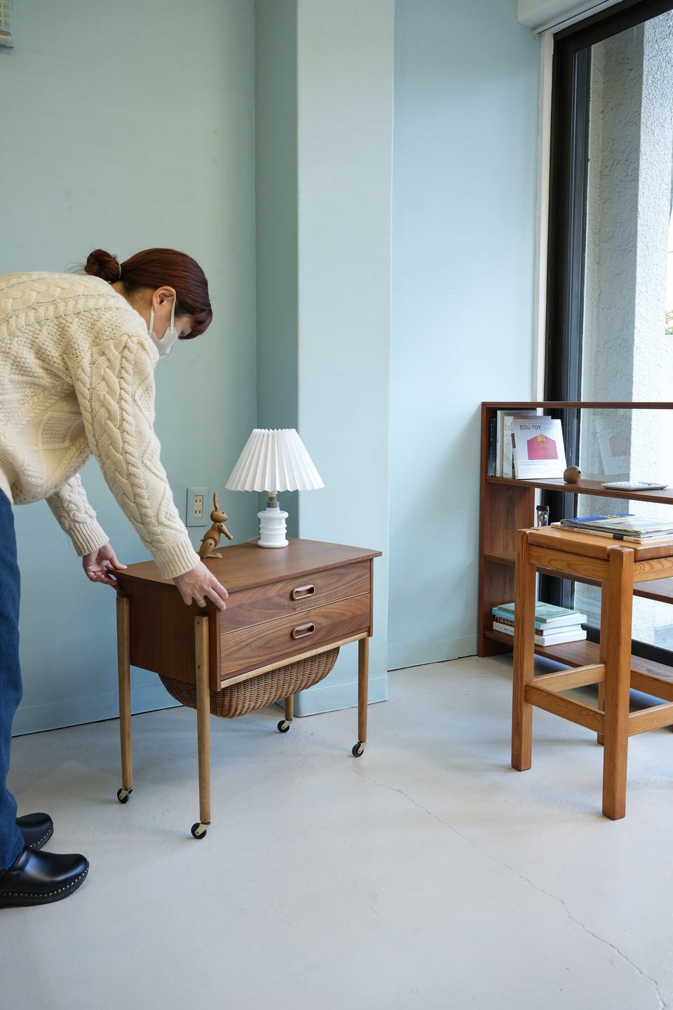 デンマークヴィンテージ ソーイングワゴン サイドテーブル 北欧家具