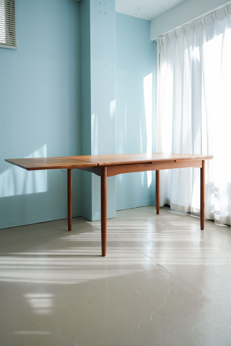 デンマークヴィンテージ エクステンションダイニングテーブル チーク材