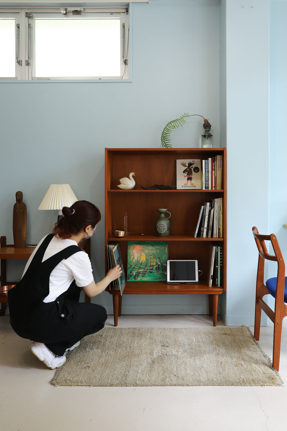 デンマークヴィンテージ ブックケース 本棚 チーク材 収納 北欧家具