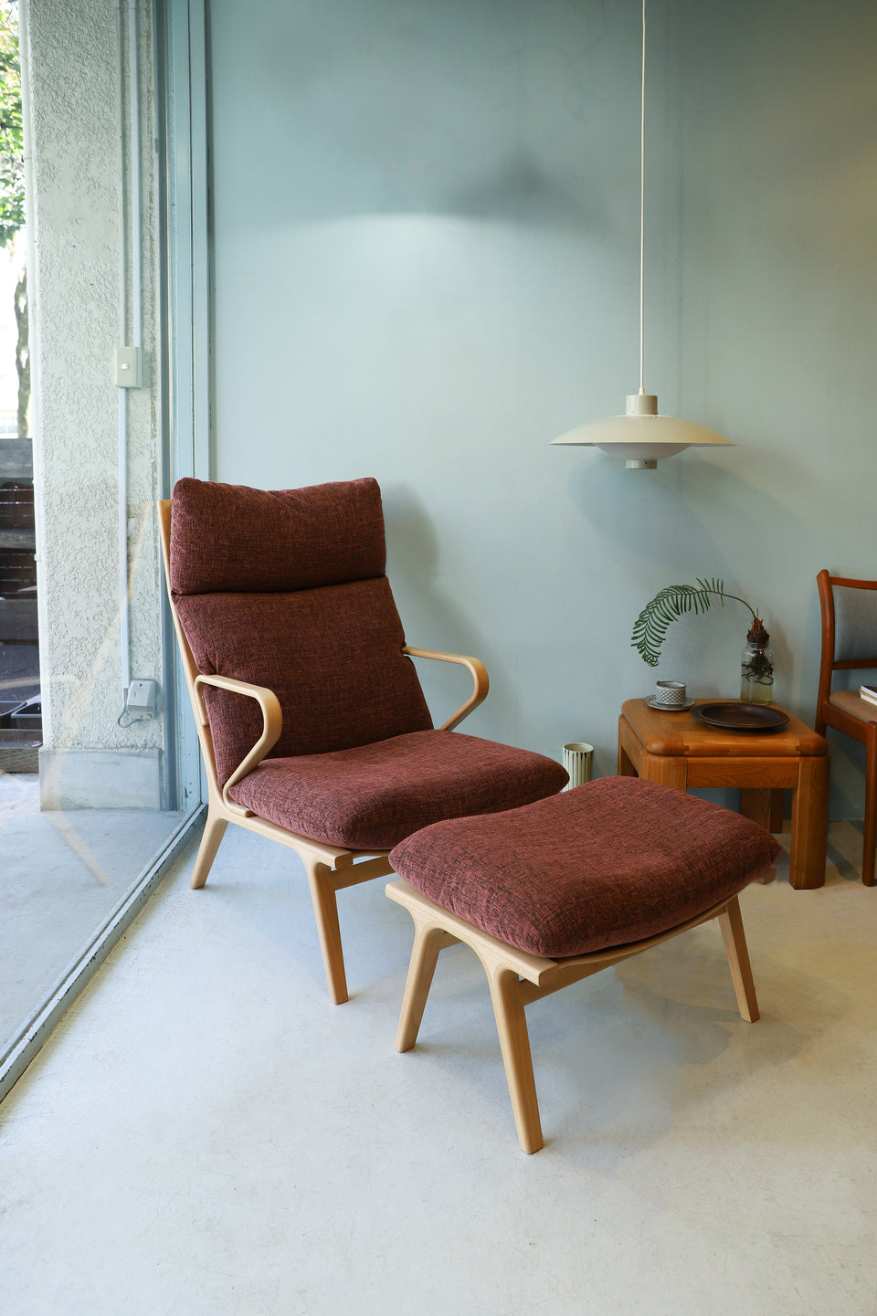 天童木工 イージーチェア 1Pソファ オットマン ビーチ材/Tendo Easy