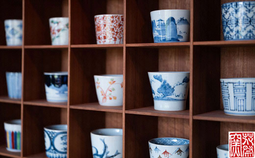 染付蕎麦猪口3客組☆花祭窯☆[E1498]｜ふるラボ