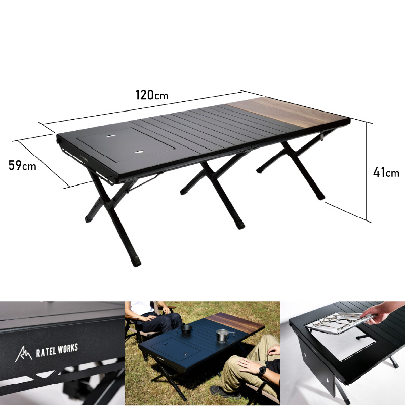 RATEL WORKS（ラーテルワークス） 】WOOD PANEL TABLE120(ウッドパネル