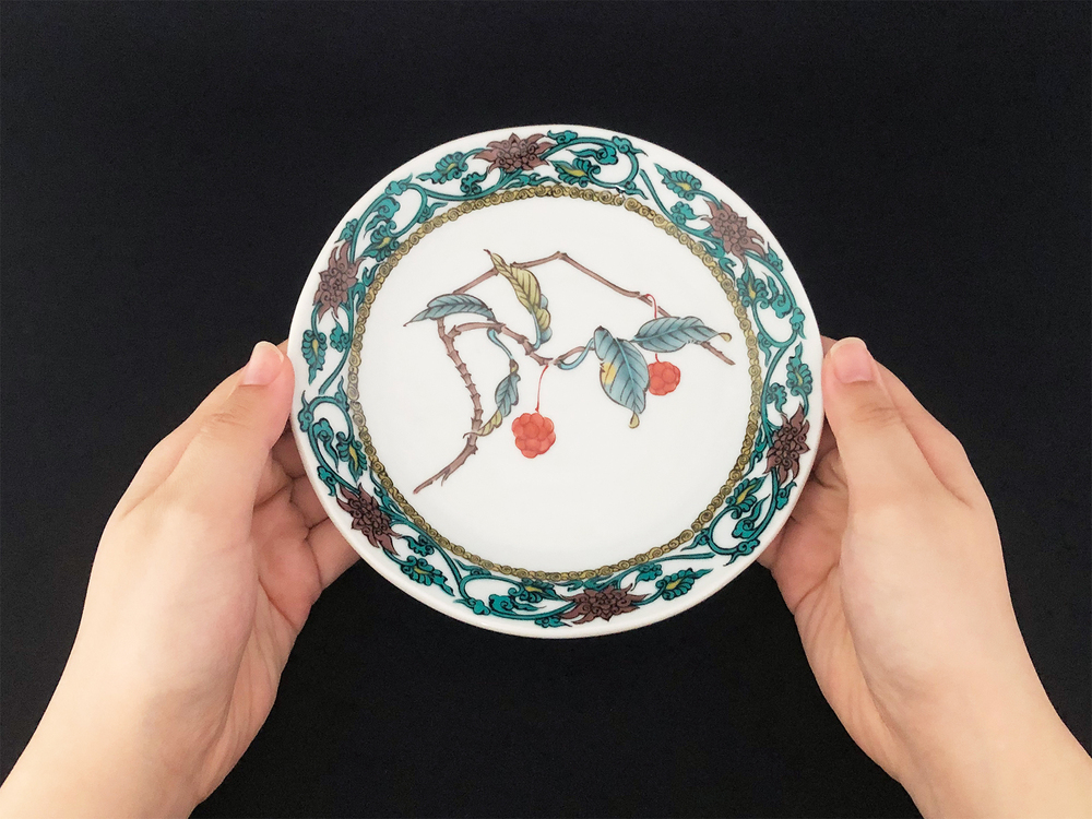 九谷焼 5.2号皿揃 果実絵変り （5枚セット）a01: 能美市ANAのふるさと