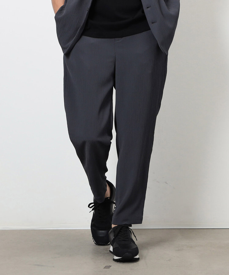 セットアップ対応】ポリエステル 楊柳 ワイドテーパードパンツ（47