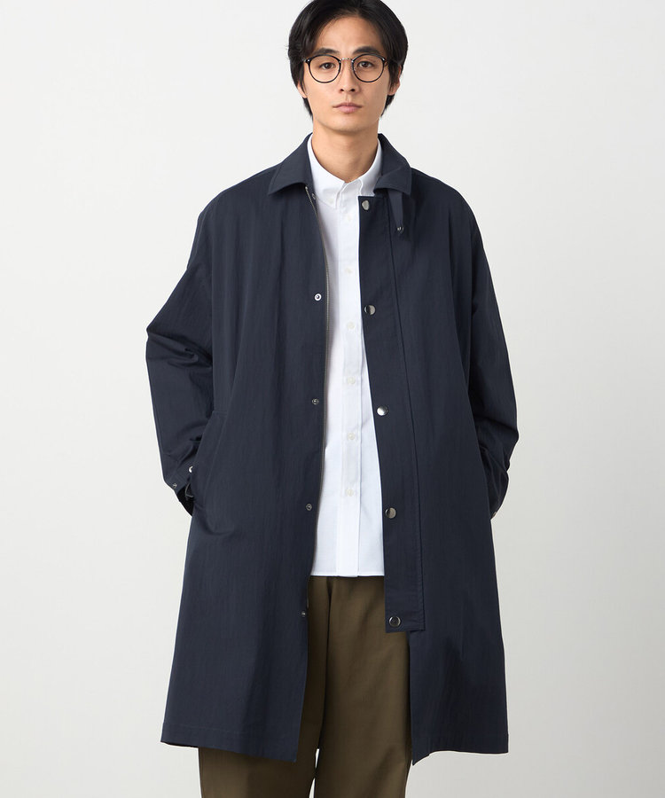 コットンナイロンストレッチ ステンカラーコート（47-17MO02-206