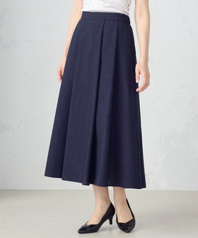 麻調カチオン タックフレアスカート（12-50FG04-204）｜コムサイズム