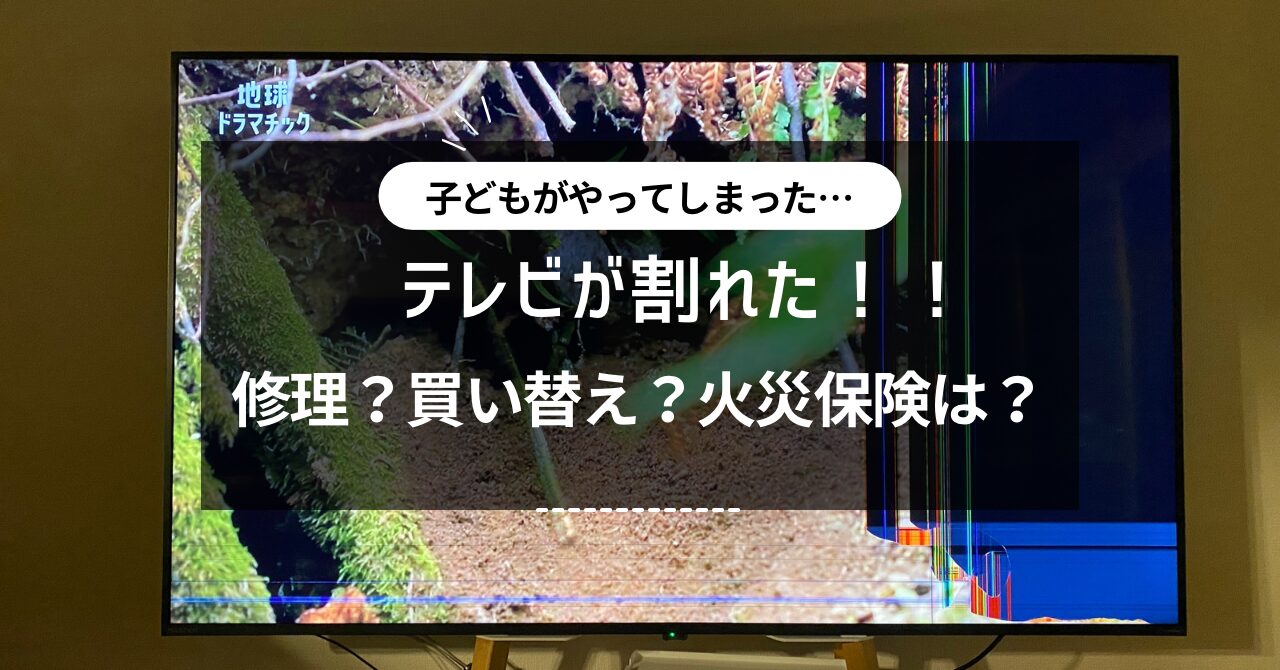 買って1ヶ月のテレビを子どもが割ってしまった…/修理できる？買い替え