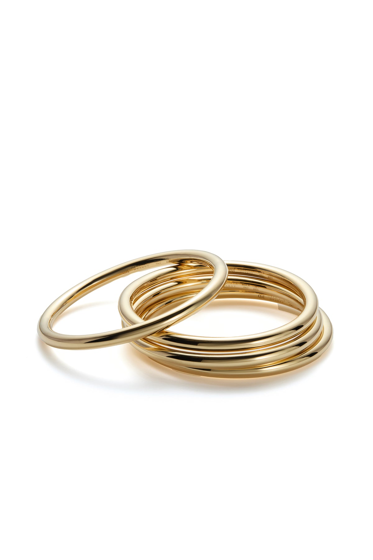 Bangle in 18K Rose Gold & Vitreous Green Enamel by Gabriela Hearst