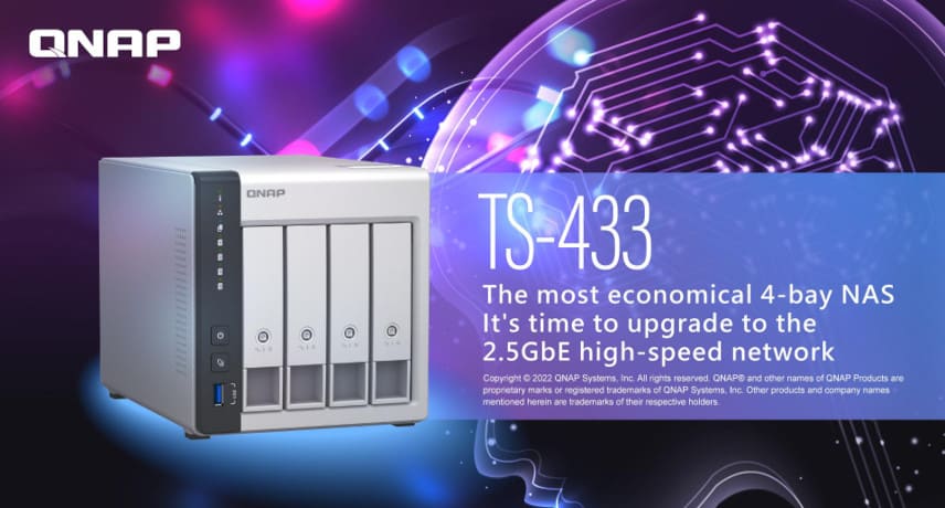 4GB+2.5GbE！ QNAP「TS-433」はエントリークラスだけど高性能仕様な4