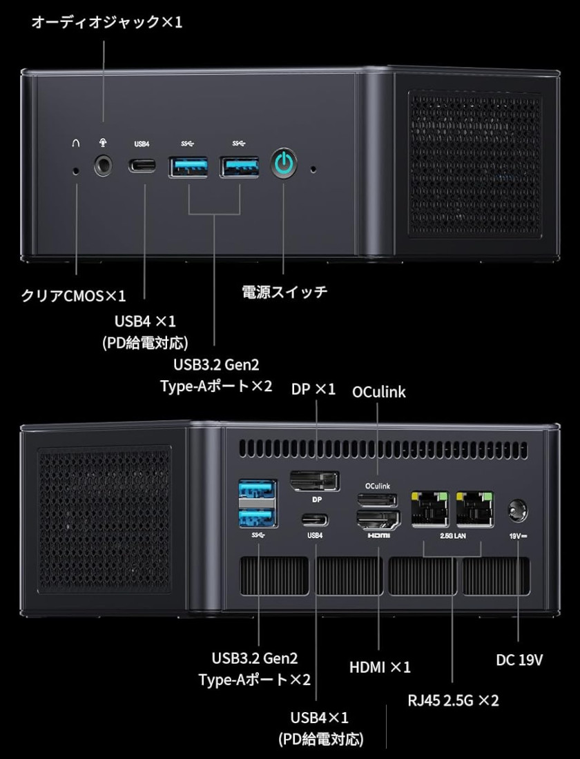 ProクラスにOCulink。Minisforum「UM890 Pro」はRyzen 8000シリーズ