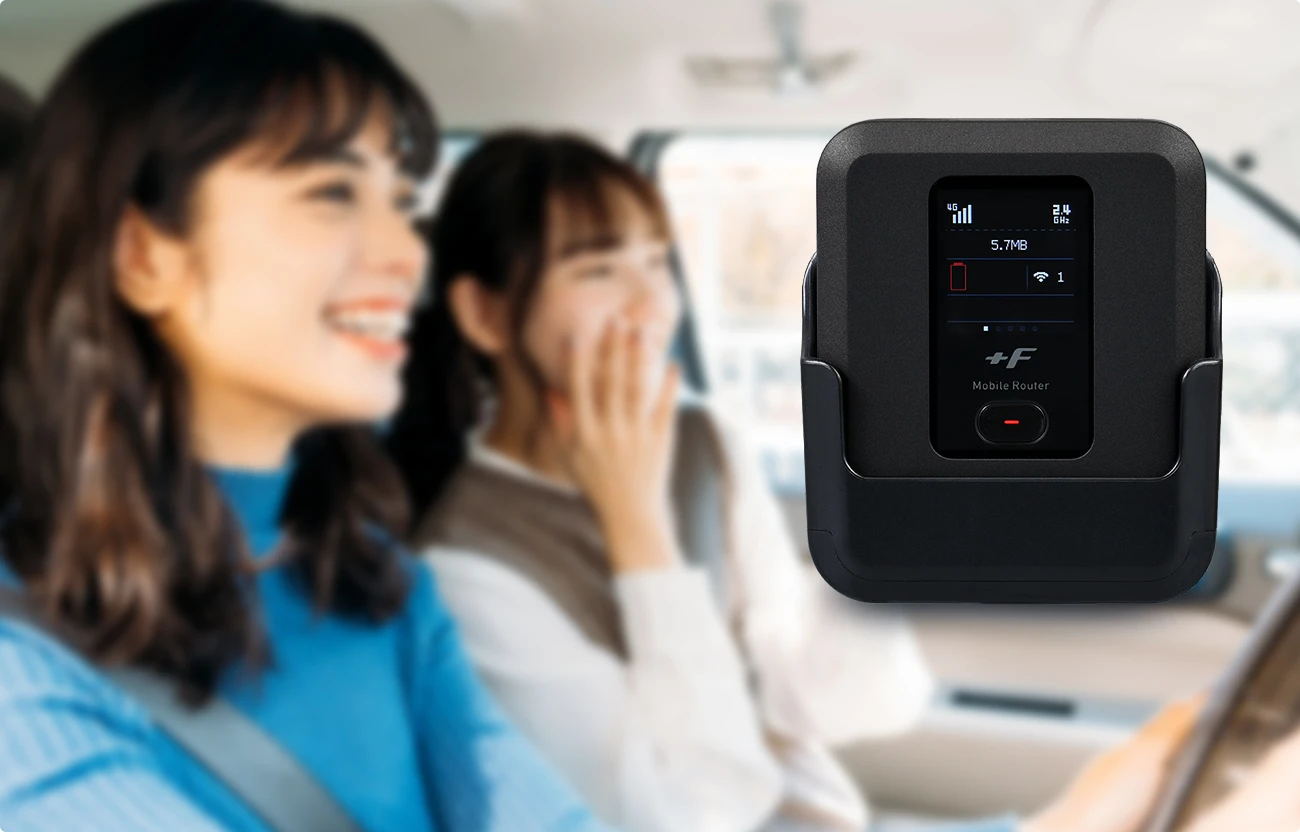 富士ソフト Wi-Fiルーター +F FS040W 専用カーキットセット モバイル