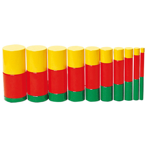 モンテッソーリ教具 感覚教育|色つき円柱（セット） <Nienhuis社製