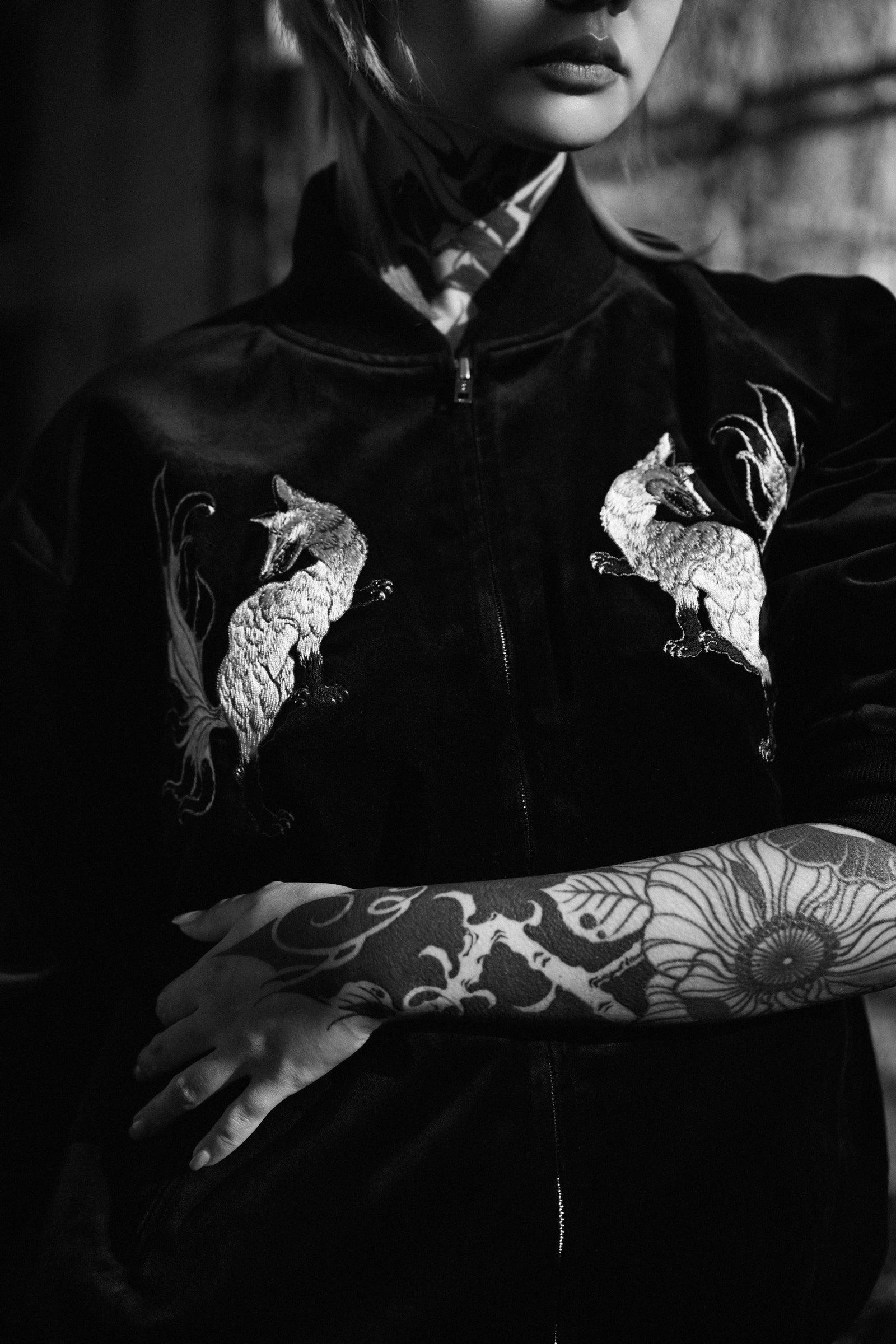 GAKKIN × BUDSPOOL 白墨狐 VELVETEEN SOUVENIR JACKET – GXX