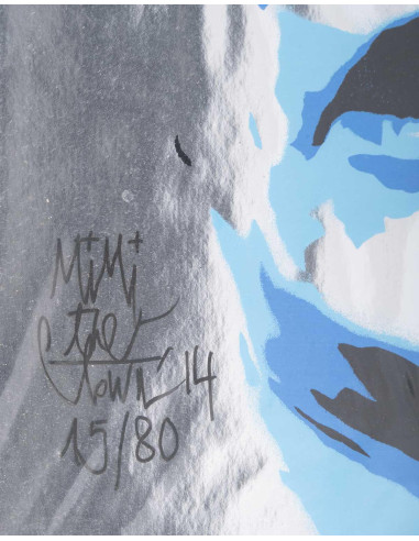 Silkscreen on paper, The Clown, 15/80, signed Mimi.