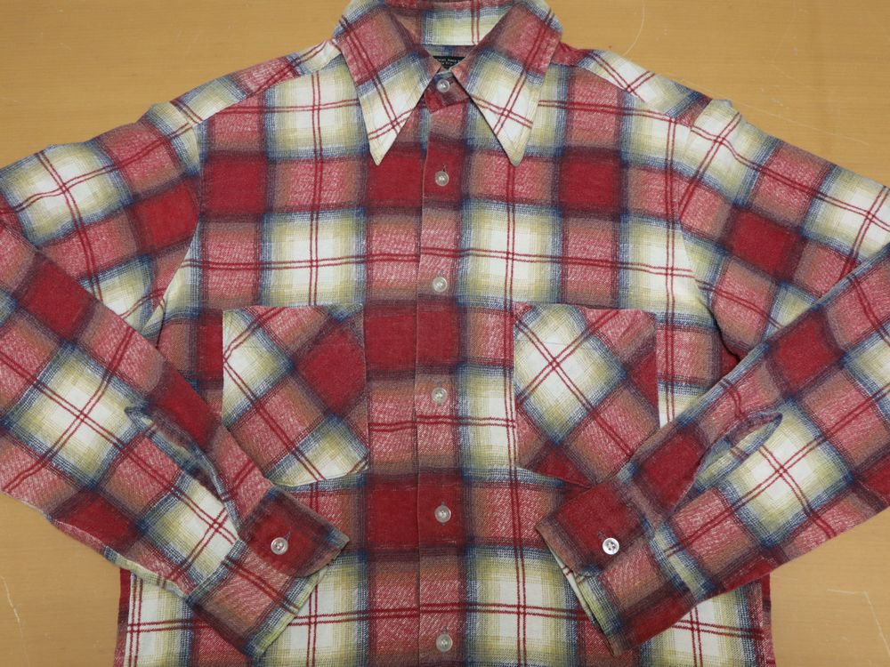 70s JC Penney JCペニー ビンテージ プリント ネル オンブレ シャドー