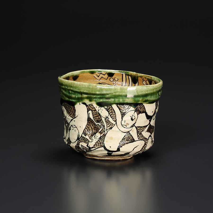 池田 省吾 織部酒茶碗 (ISB0044 ) | ギャラリーラボ