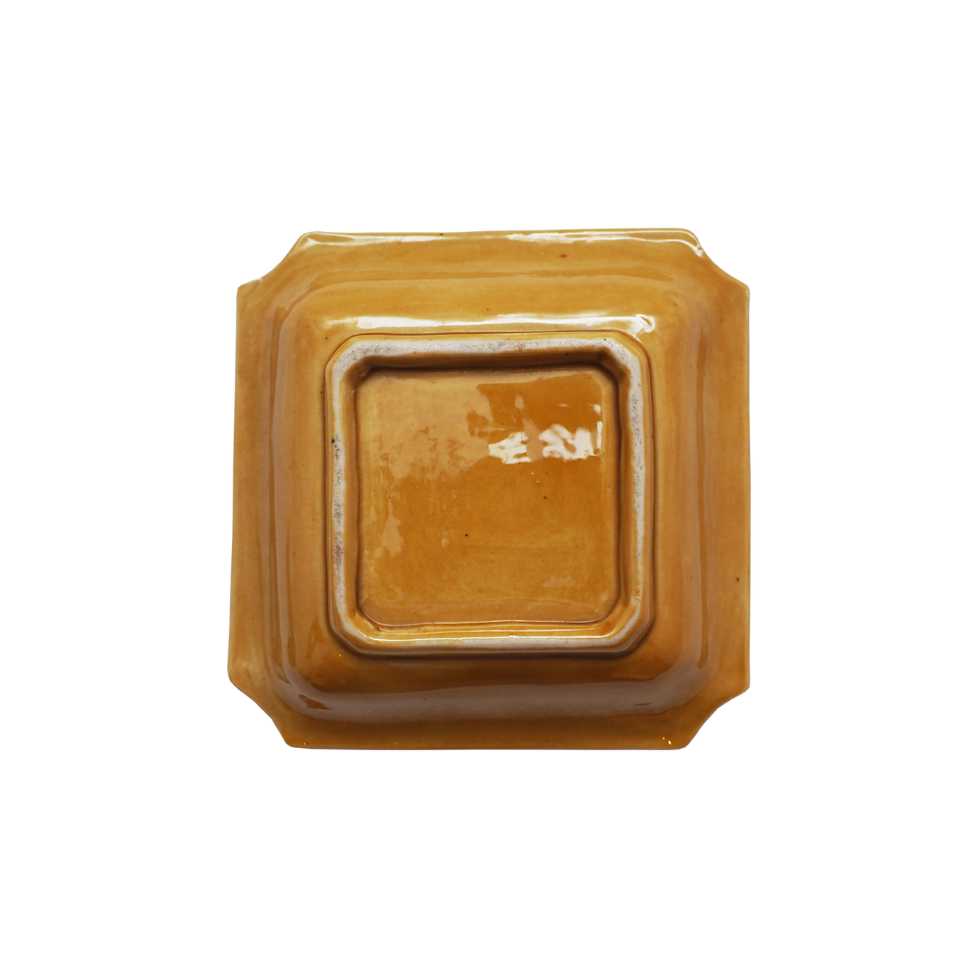 珉平焼隅切皿 (黄・大) – Gallery Nisui