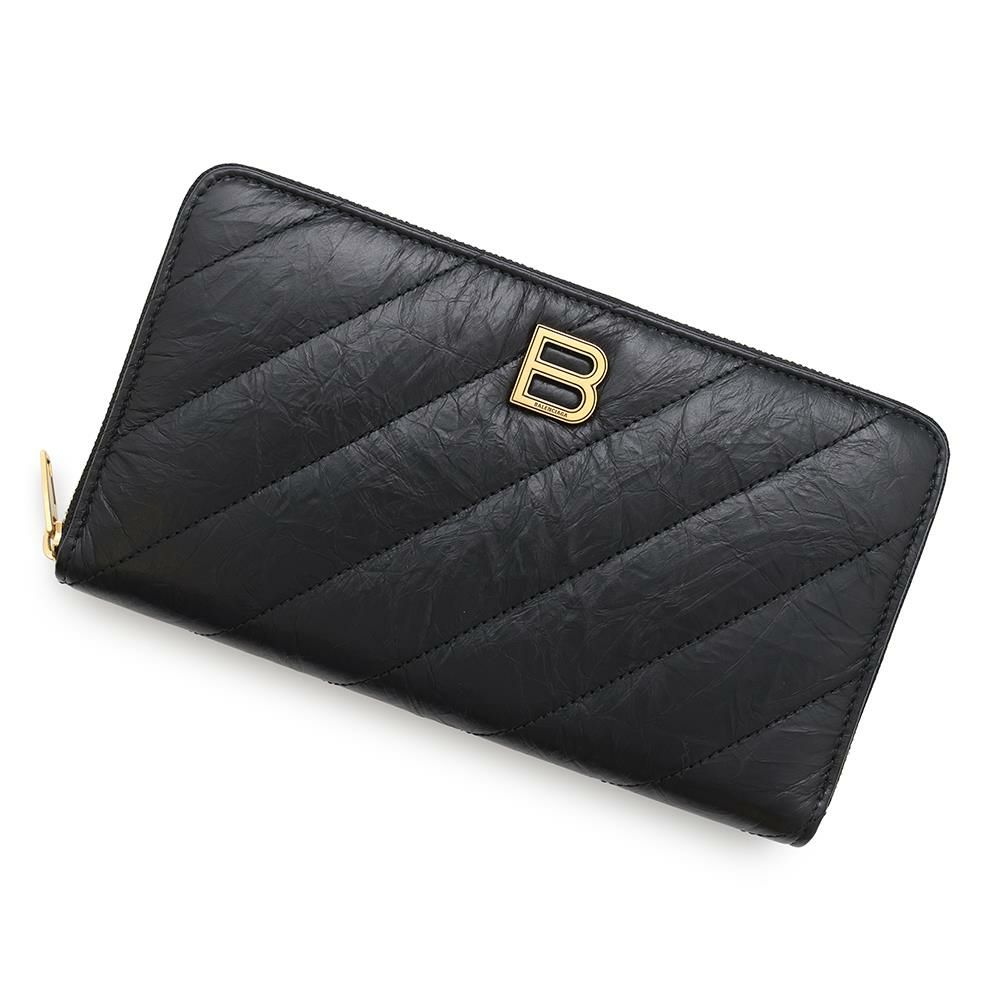 バレンシアガ 長財布 クラッシュ コンチネンタル ウォレット カーフ