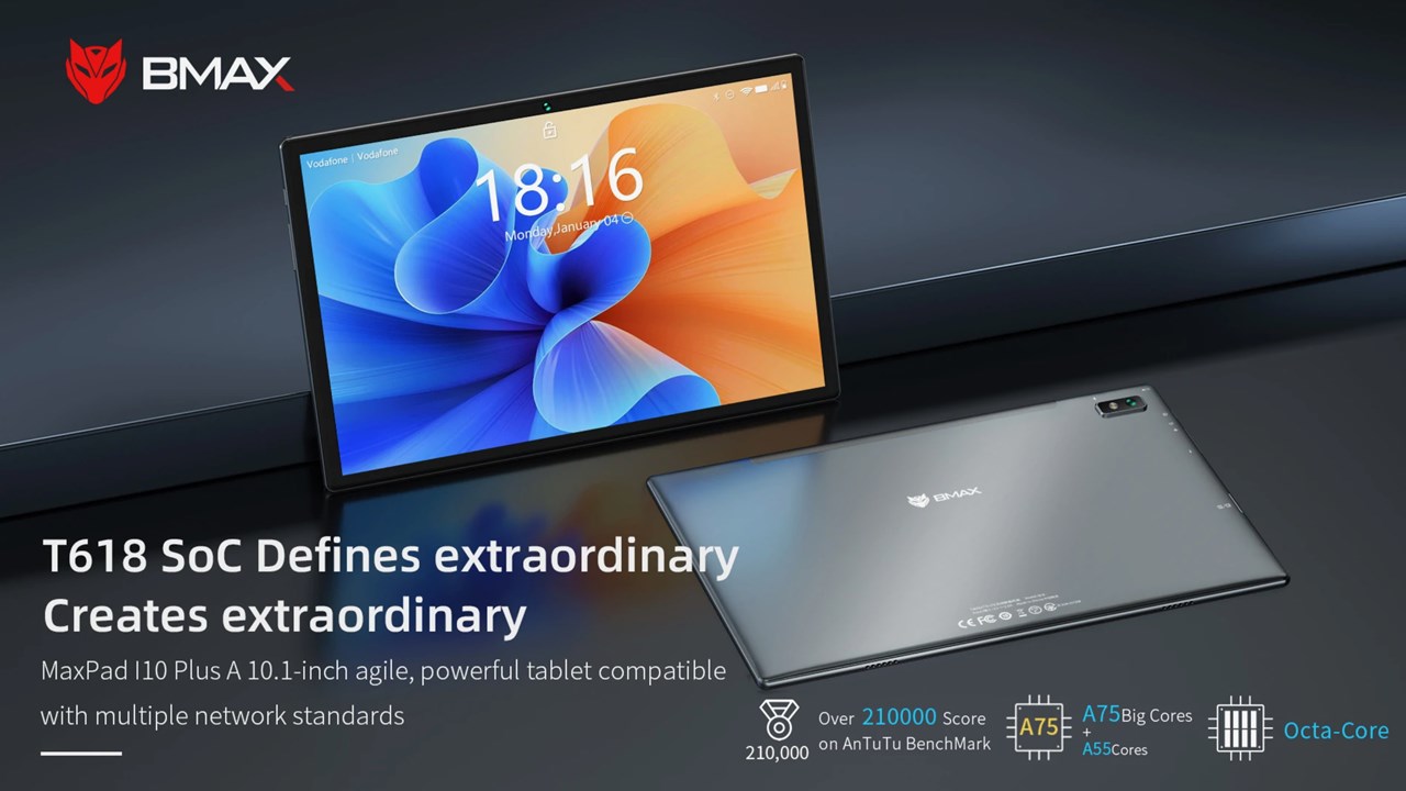 BMAX MaxPad I10 Plus発表！Unisoc T618搭載ミドルレンジタブレット