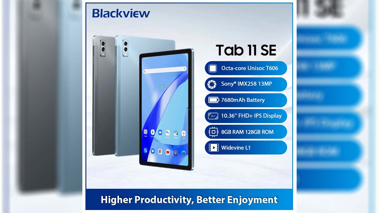 Blackview Tab 11 SE」発表！AnTuTu23万点のミドルタブ。SIM、GPSに