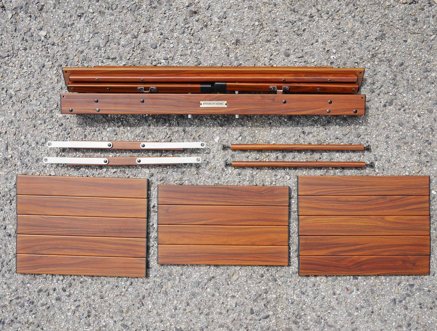 フラットバーナー装着可能なアルミ製テーブルがブルックリンワークス