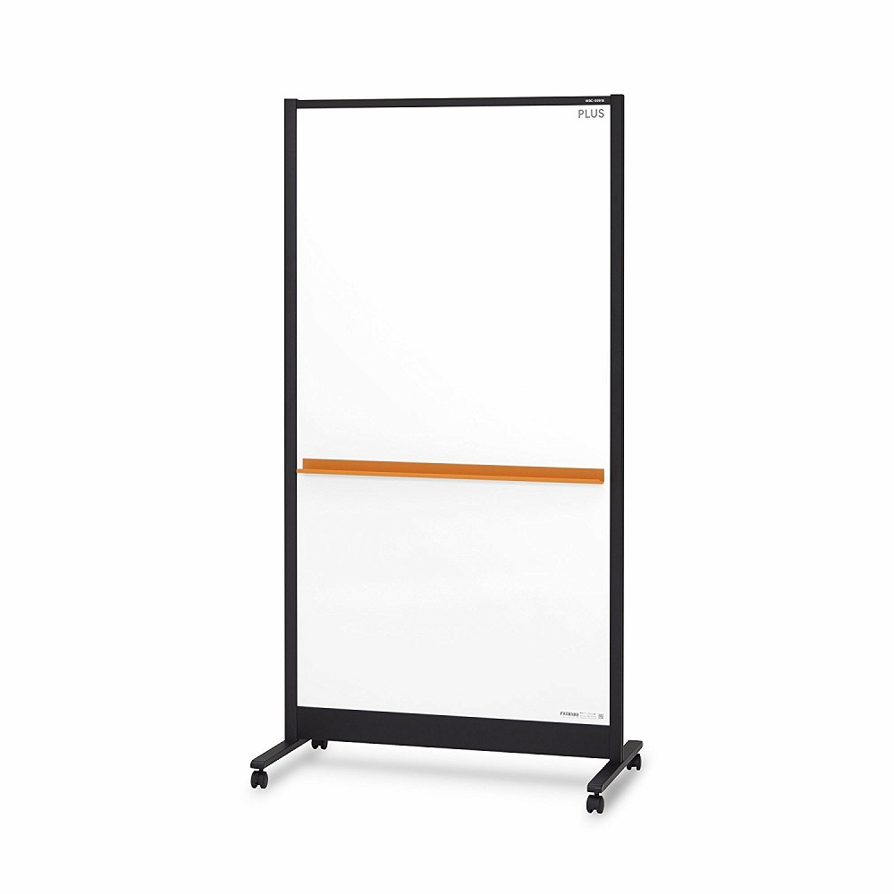 飛沫防止】パーティションホワイトボード 両面 ブラックフレームタイプ