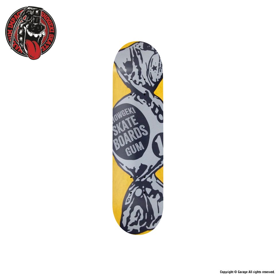 SHOWGEKI SKATEBOARDS GUM DROPS YELLOW KIDS 6.875 x 26.125 スケート