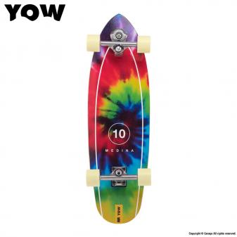 YOW SURFSKATE TIE DYE 33 x 9.875 x 19 スケートボード(スケボー