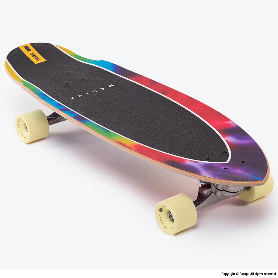 YOW SURFSKATE TIE DYE 33 x 9.875 x 19 スケートボード(スケボー