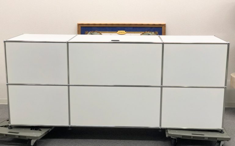 □USM Haller/USMハラーシステム□3列2段 白 キャビネット 収納 サイド