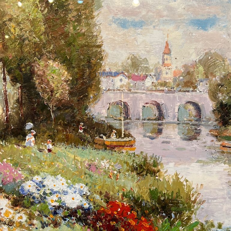 フランス 近代画家 ピエールロネット Pierre Ronet 油彩真作保証 風景