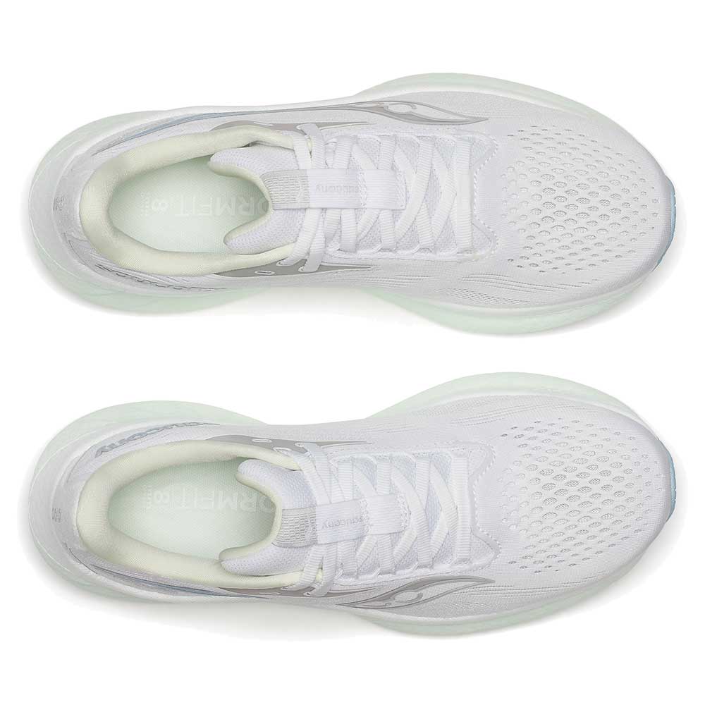 Women's Ride 18 Running Shoe - White/Lettuce - Regular (B