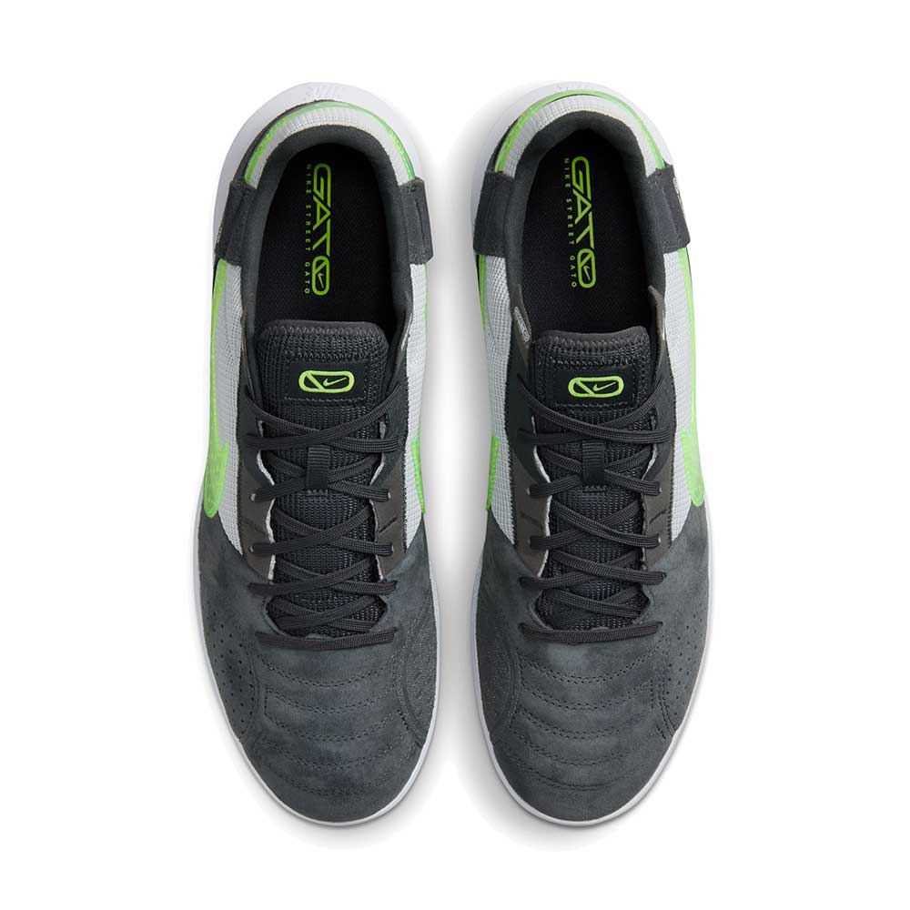 Men's Nike Streetgato Soccer Shoe - Black/Volt - Regular (D