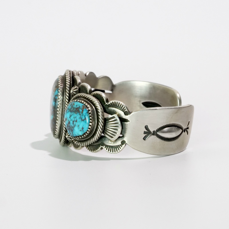 145mm スティーブアルビソ パージャン3石 スタンプワーク バングル