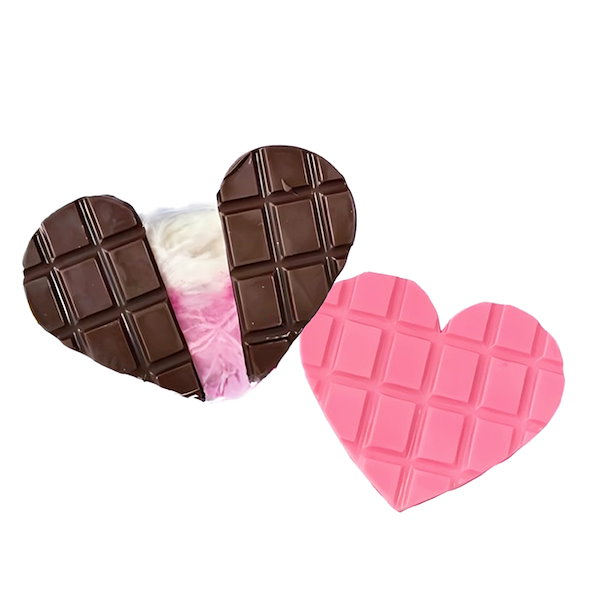 Qoo10] 【中から綿菓子が出てくる】ハートチョコ