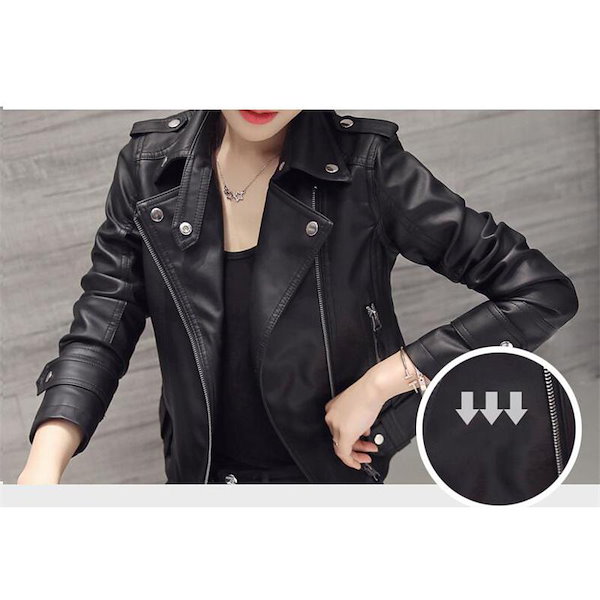 Qoo10] 革ジャン レザージャケット レディース本