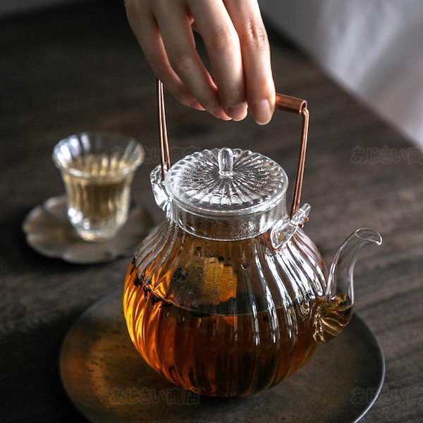 Qoo10] 耐熱ガラス ティーポット 手作り 急須