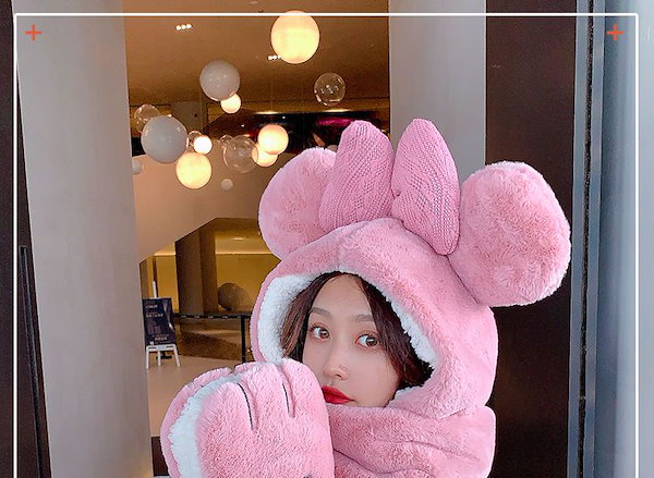 Qoo10] マフラー 人気 かわいいミッキーの帽子ス