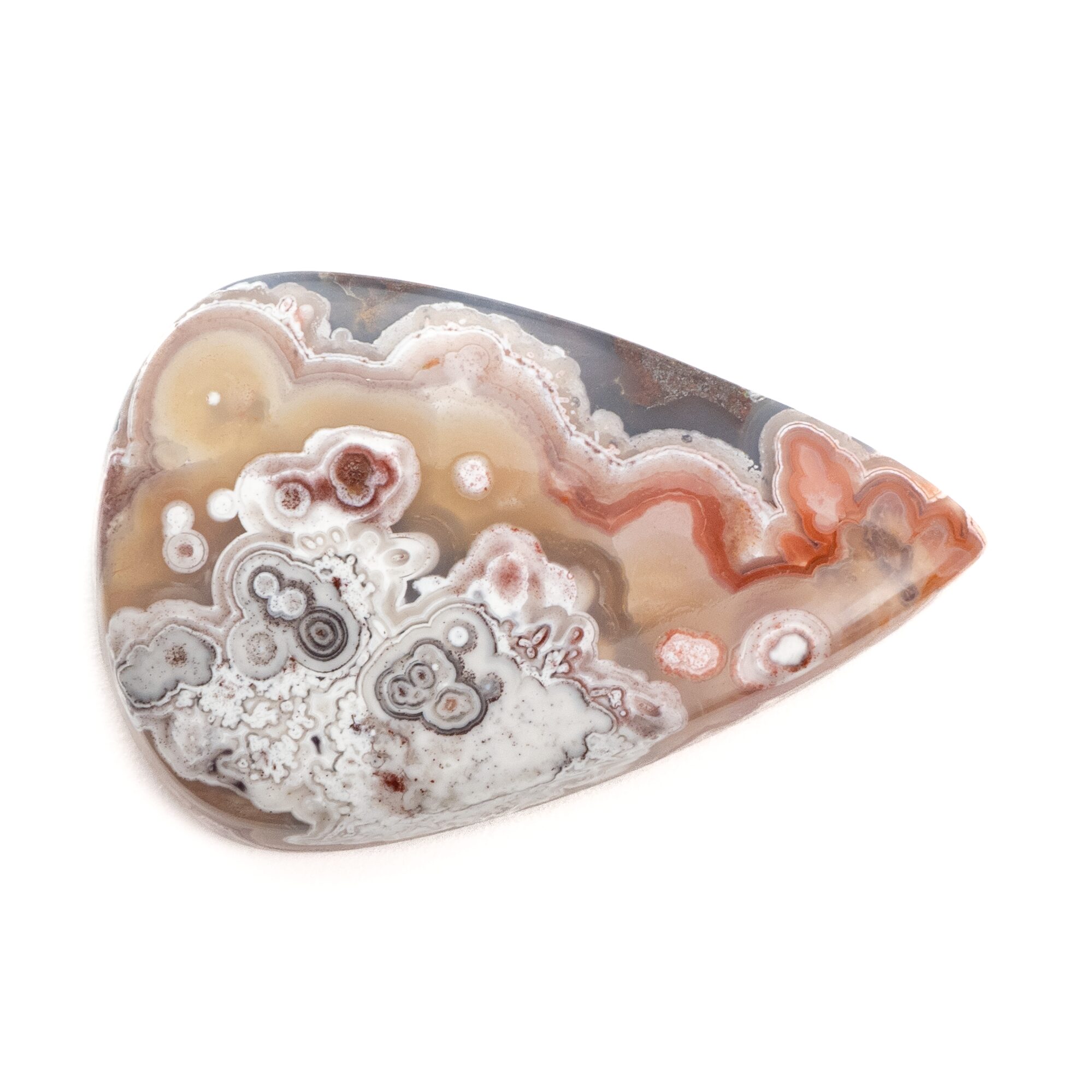 眺めて楽しい模様の美】 クレイジーレースアゲート 36.85ct | まるむ商会