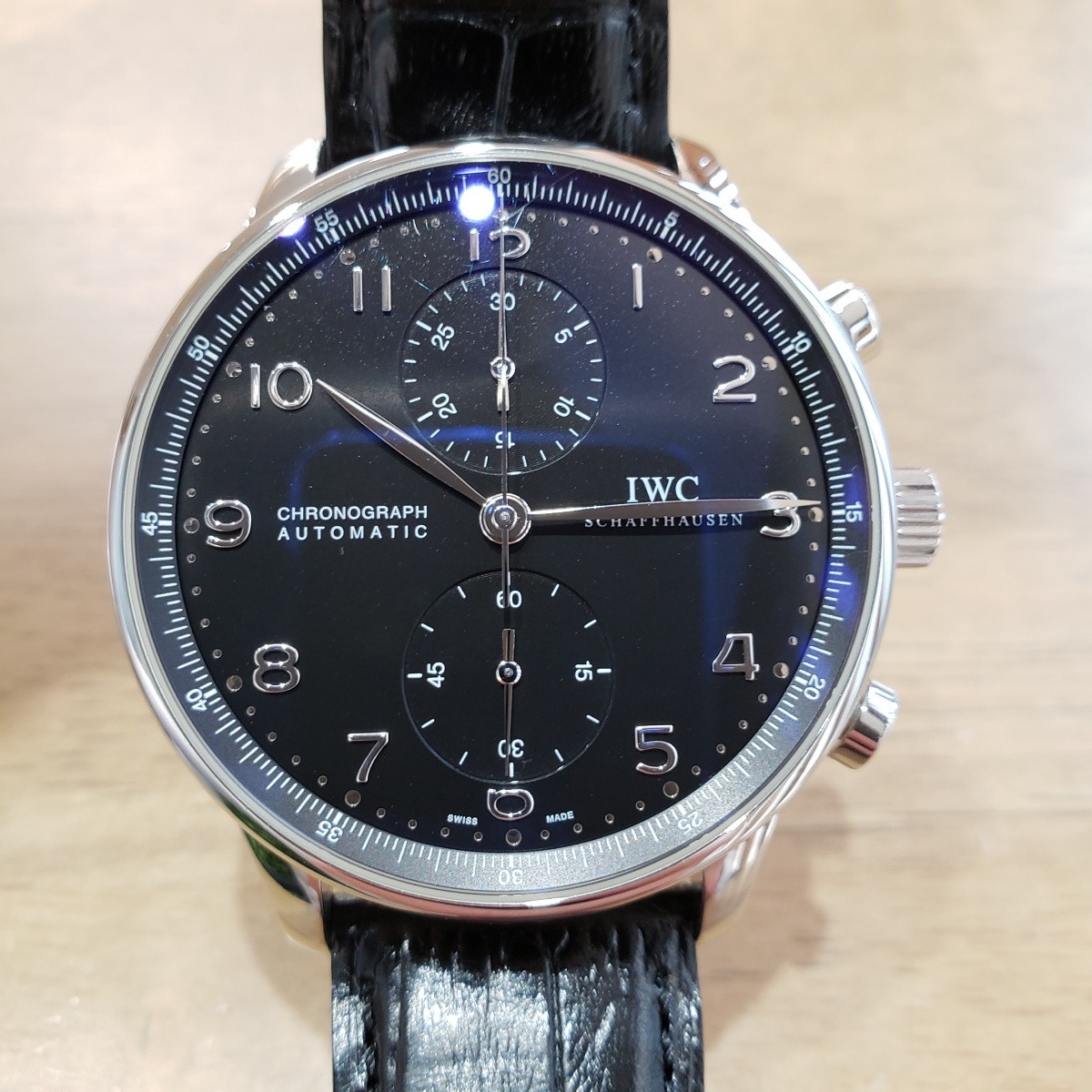 IWC ポルトギーゼクロノグラフ 黒文字盤 IW371438 中古品 - GenTle