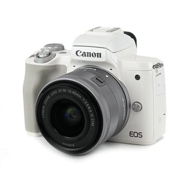 キヤノン ミラーレス一眼カメラ EOS Kiss M ホワイト ダブルレンズ