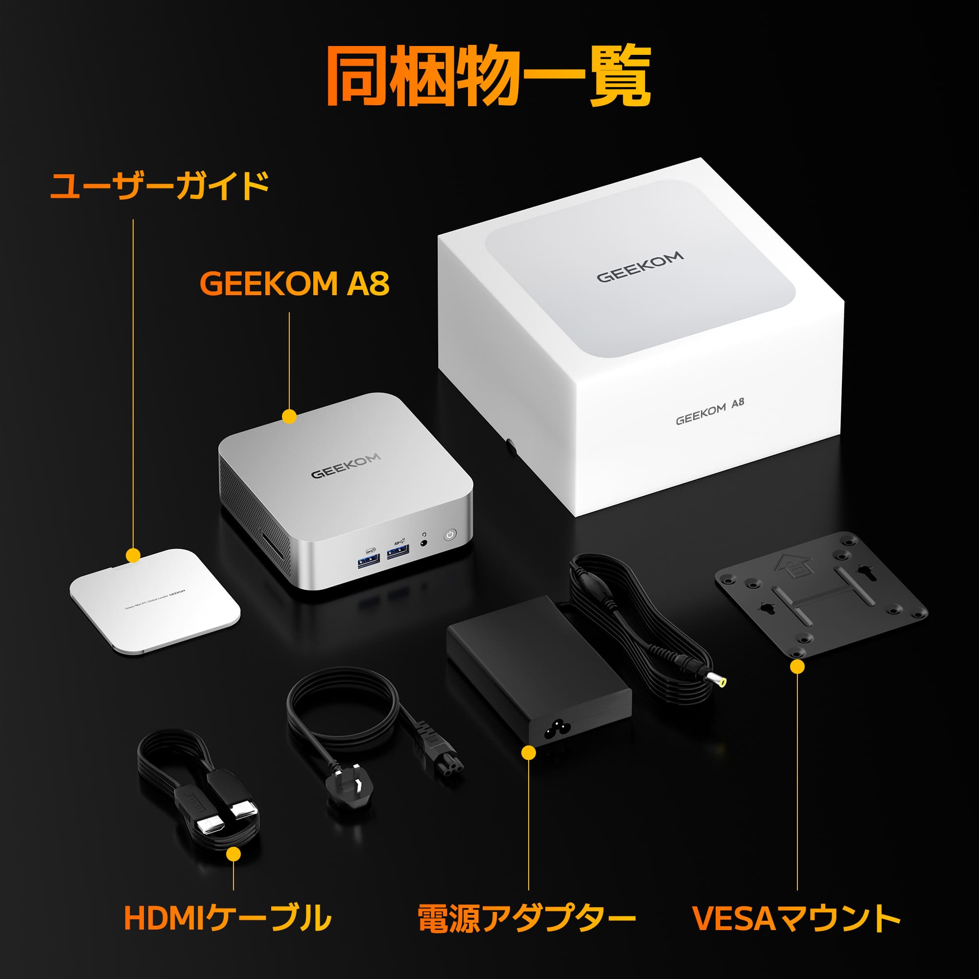 AI PC用NPUプロセッサー Ryzen 9搭載 A8ミニ PC｜GEEKOM（ギコム)