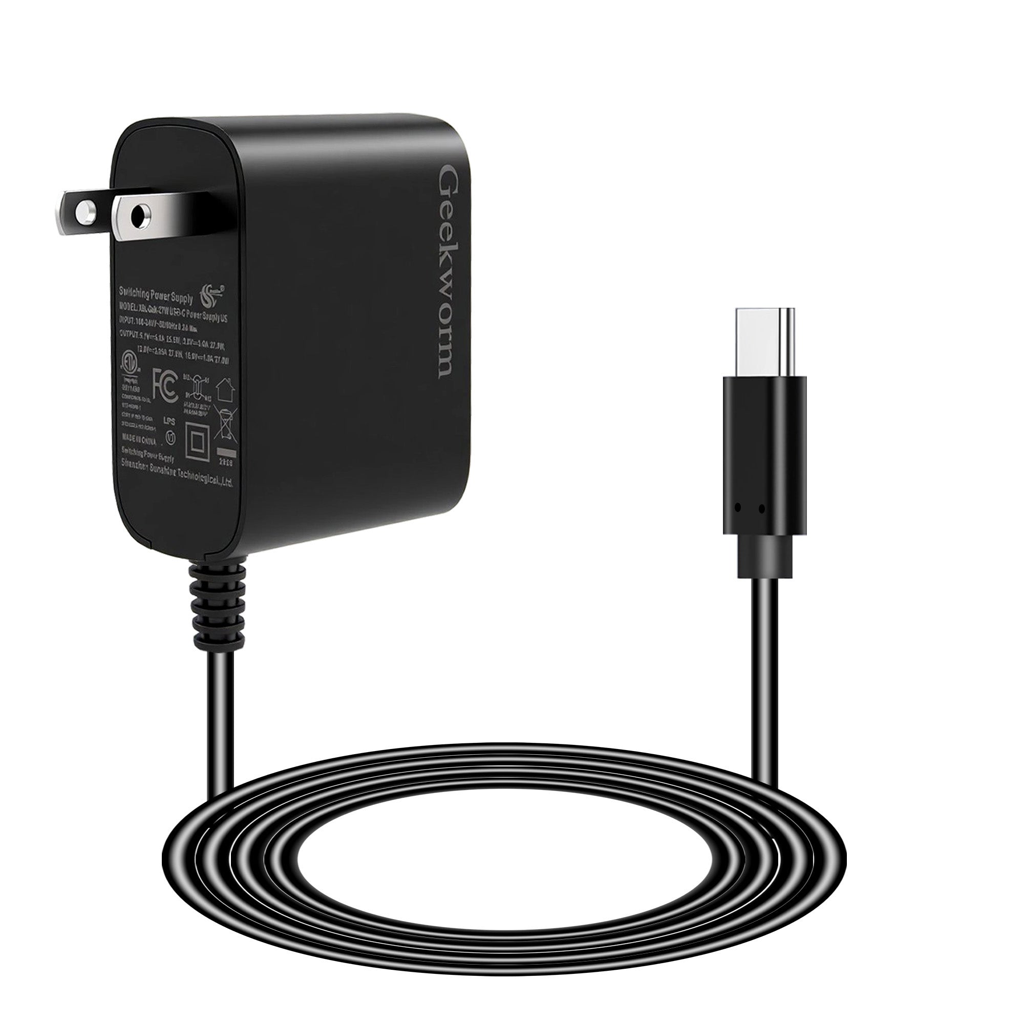 Geekworm GaN PD 27W 5.1V 5A Power Supply for Raspberry Pi 5