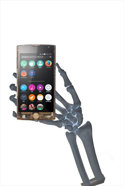 初のFirefox OS搭載端末スマホは裏も表もスケスケスケルトン