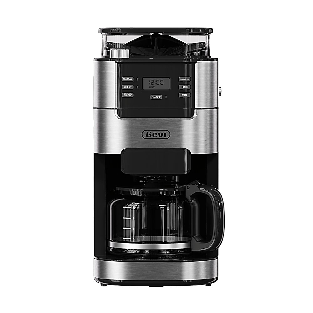 GEVI | 10-Cup Coffee Maker Machine with Built-in Grinder