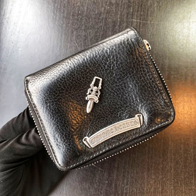 クロムハーツ財布修理 ビルウォレット ファスナー スライダー ダガー