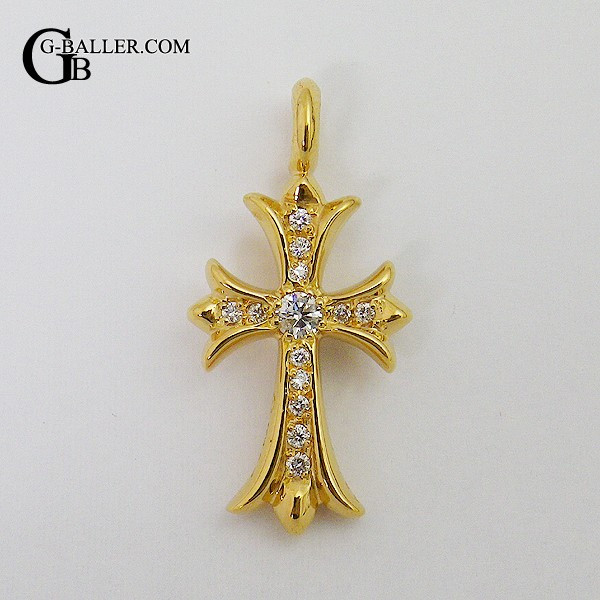 クロムハーツ 22K タイニーファットクロス パヴェダイヤ 正規品 イン