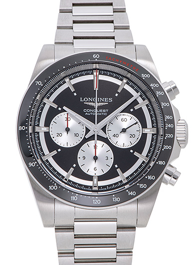 ロンジン コンクエスト クロノグラフ L3.835.4.52.6 ブラック/シルバー