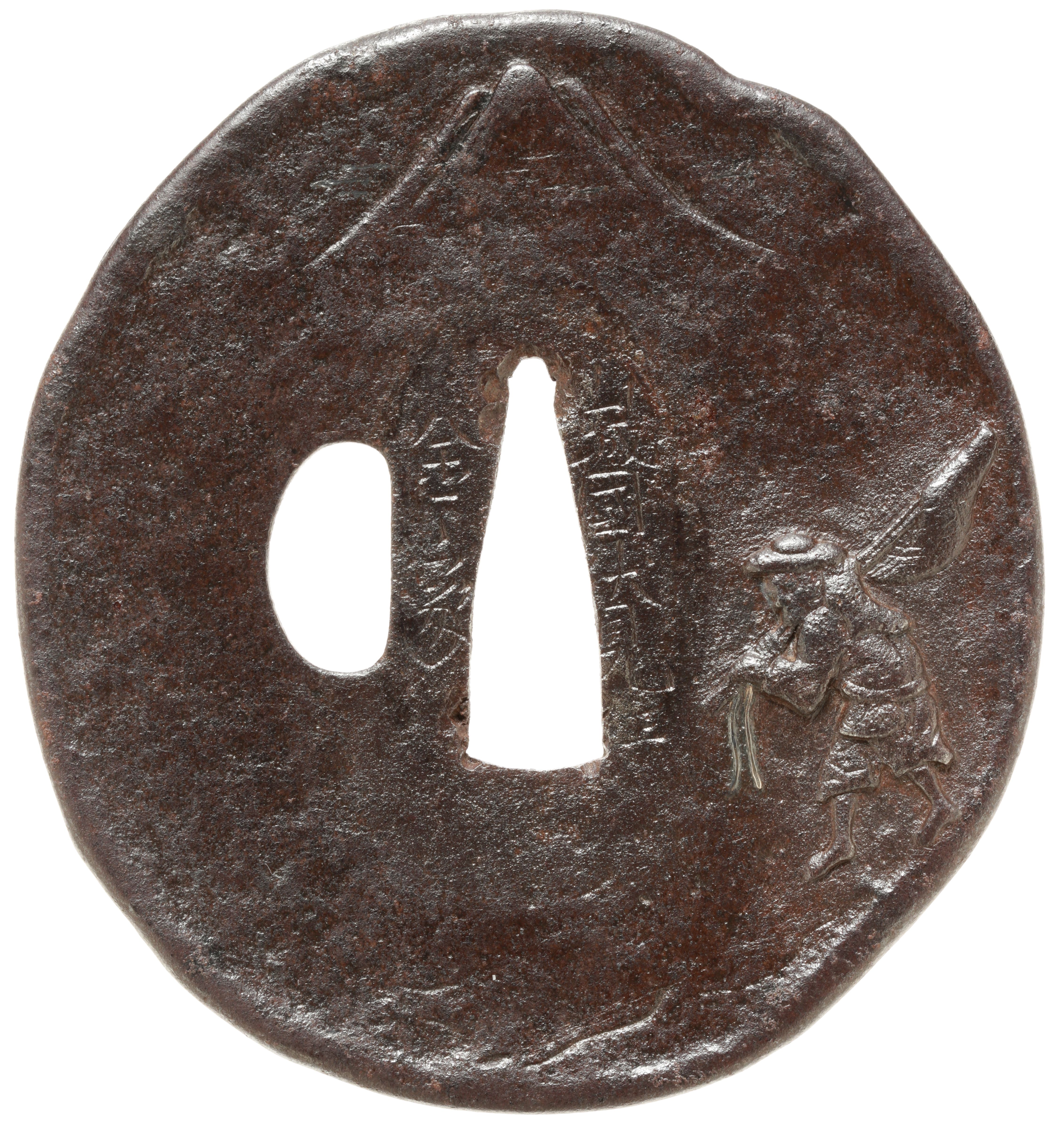 日本刀販売・買取の銀座長州屋｜名刀鑑賞ガイド 竹生島図鐔 銘 山城圀